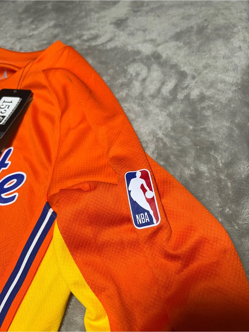 Jordan Charlotte Long Sleeve Team Shirt in Orange and Yellow